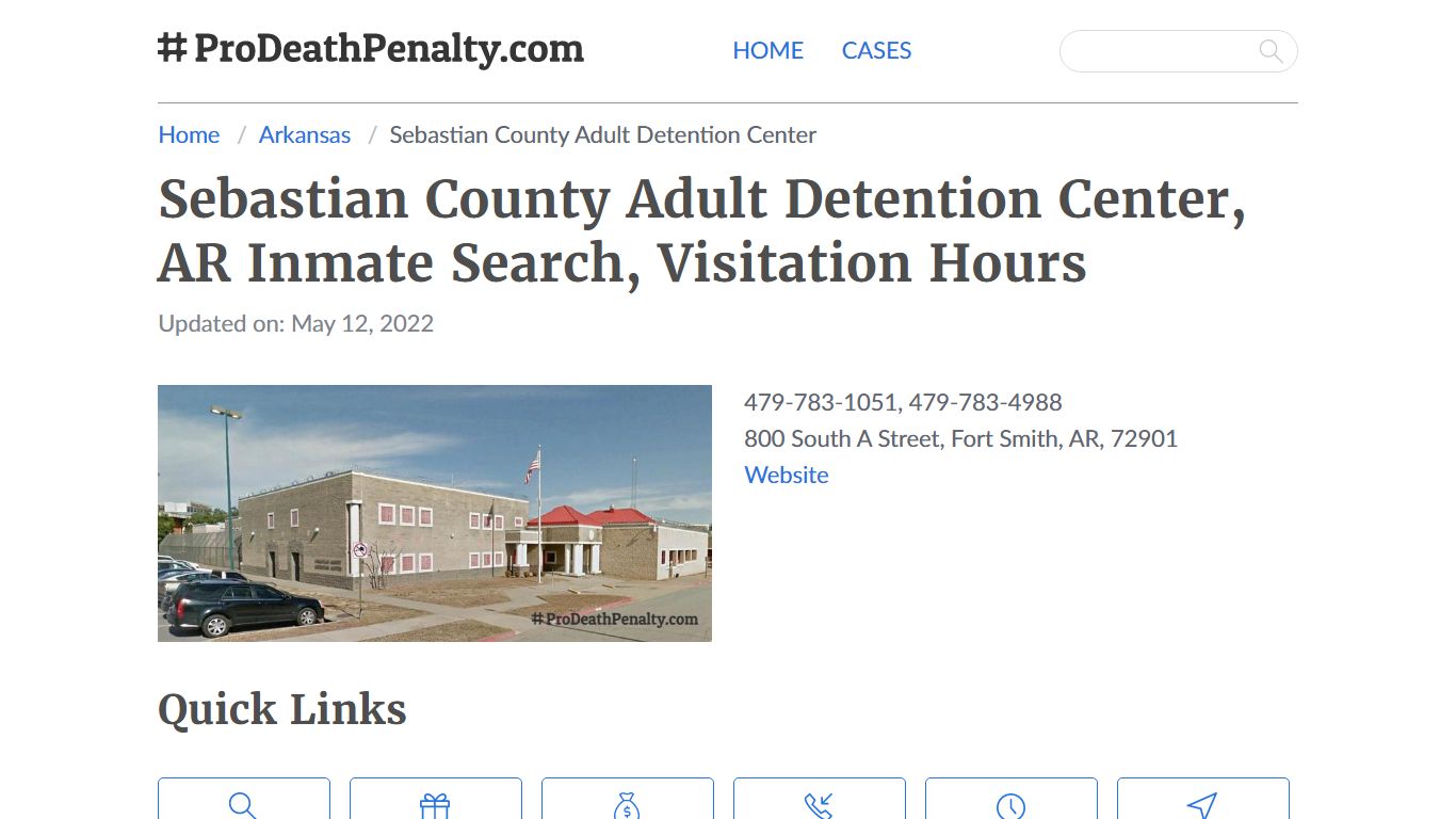 Sebastian County Adult Detention Center, AR Inmate Search ...